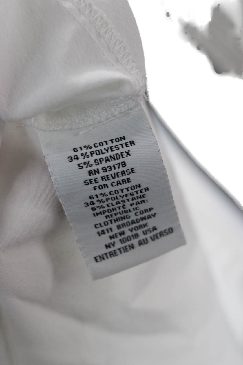 Magaschoni Womens Basic Collared Long Sleeve Whit… - image 5