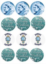 Edible Cupcake Toppers Pre Cut Icing Sheets Bombay Sapphire 