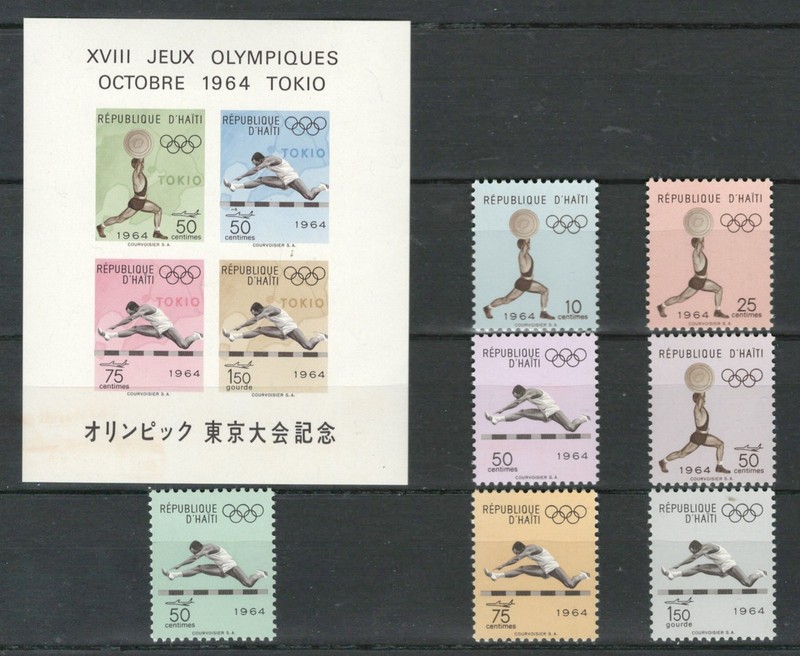 HAITI  MNH OLYMPICS  GAMES TOKYO 64  SET & S/S LOT(SPO 737)