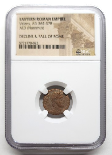 AD 364-378 AE3 (Nummus) - Valens, Decline & Fall of Rome Ancient Coin - NGC - Picture 3 of 5
