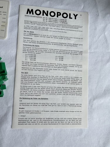 Monopoly German Version 1985 Parker Brothers Vintage Complete Board Game - Picture 9 of 12