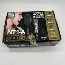 Rode NT1-A Condenser Microphone with Shock Mount and Pop Filter Wind Shield