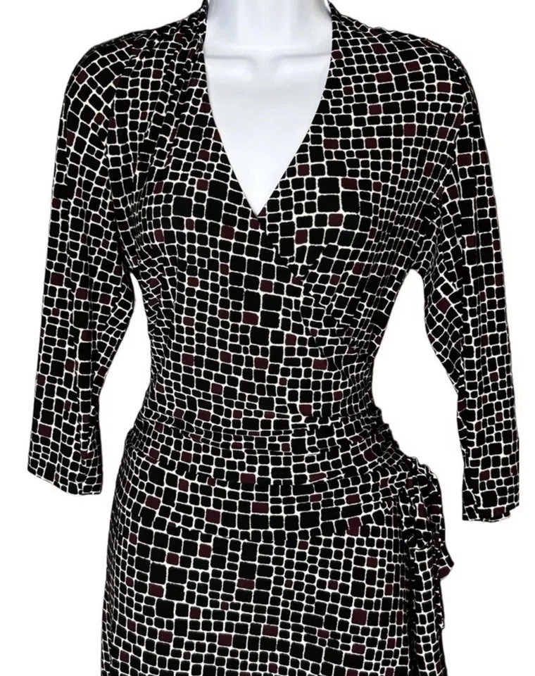 Vestido Ralph Lauren Chaps Corbata Lateral Manga 3/4 Carrera Para Mujer XL USADO EN EXCELENTE ESTADO  Foto 2 de 4