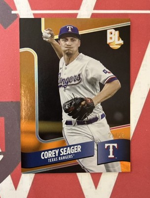 Corey Seager 2024 Topps Big League Orange Wrapper Redemption RARE # d/25 Rangers