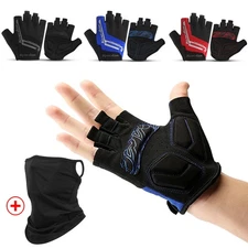 Half Finger Bike Gloves MTB Road Breathable Shorts Bicycle Gloves with Face Mask