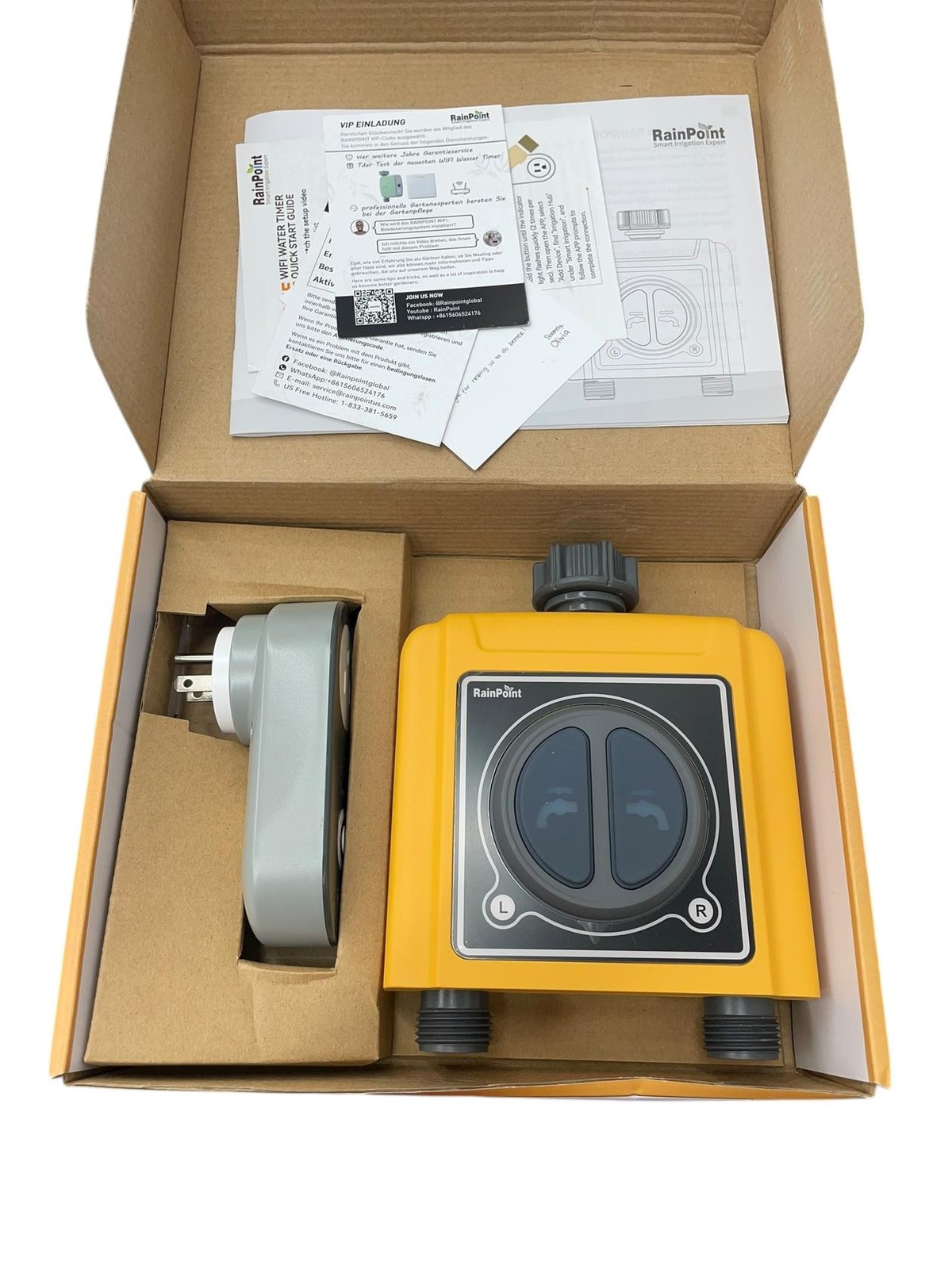 RAINPOINT 2 Zone WiFi Irrigation Water Timer Hose Timer TTV203WRF