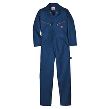 DICKIES 4877DN TL 2XL Long Sleeve Coveralls,Cotton,Navy,2XT 39C295