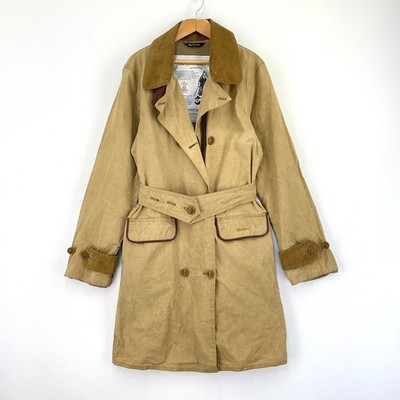 Barbour Icons Re-Engineered Haydon Jacket Womens Brown Long Belted Mac  Trench UK