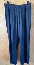 Vintage ladies St. John Evening/Marie Gray satiny BLACK wide leg pants 10 ITALY