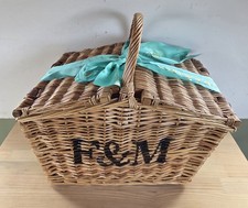 Fortnum and Mason Huntsman Large F&M Wicker Hamper Basket