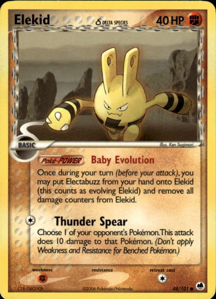 ELEKID Δ 48/101 COMMON DRAGON FRONTIERS POKEMON LP