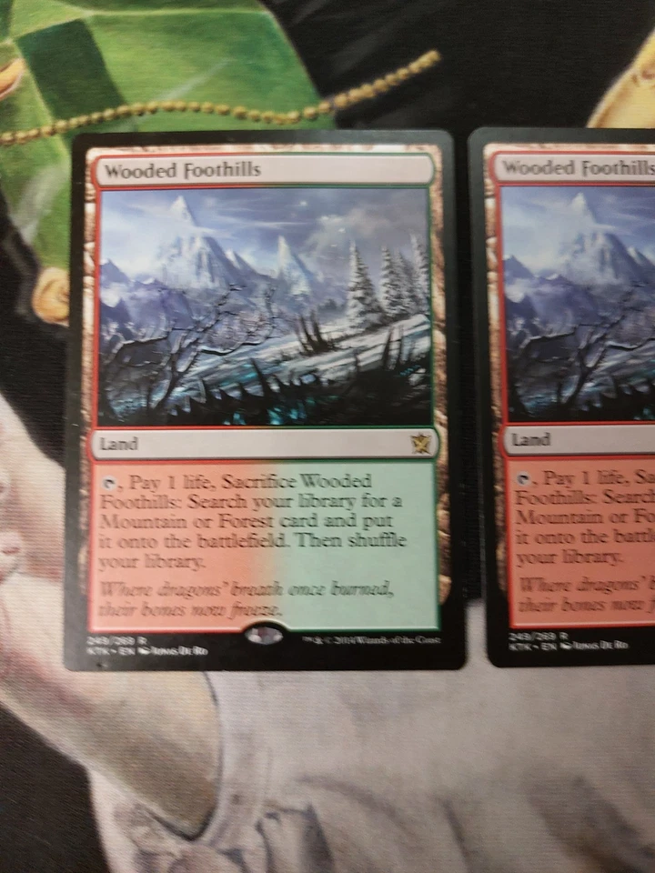 Wooded Foothills MTG Khans of Tarkir Rare Land Slightly to Moderately Played x4 - Image 2 of 4
