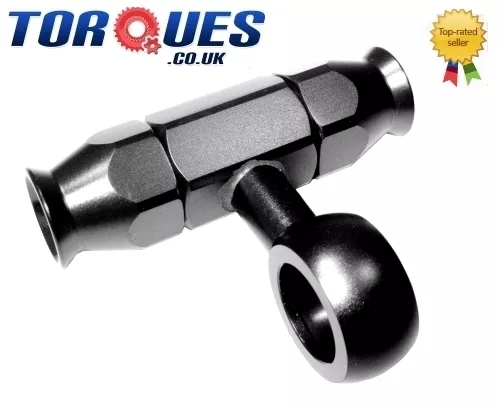 AN -6 (6AN AN6) Weber / Dellorto Carburettor Teflon Hose Fitting Banjo Tee Black - Picture 1 of 2