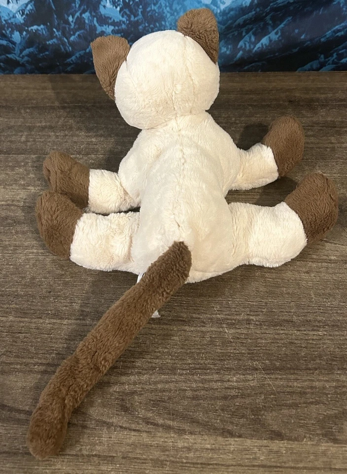 Ganz Webkinz Siamese Kitty Cat Plush Tan Brown Stuffed Animal 8" No Code - Image 3 of 4