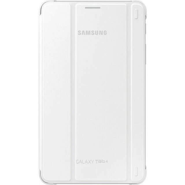 Lector de libros electrónicos y Tablet cuero blanco Estuches, Fundas y teclado Folios Para Samsung Galaxy Tab 4