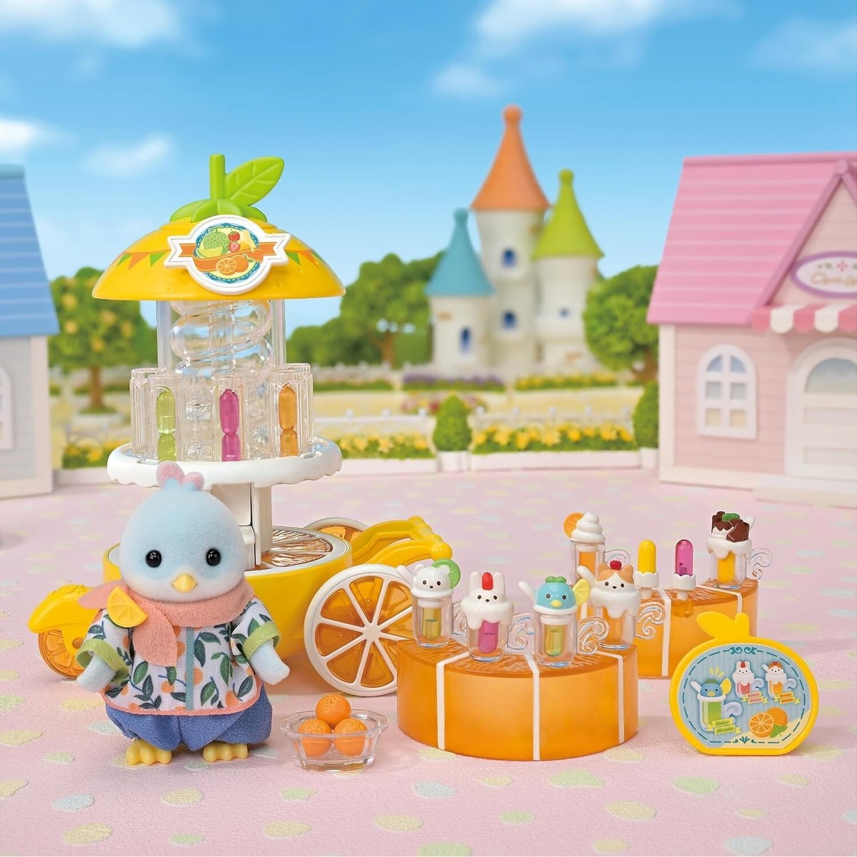 シルバニア　ミュー Sylvanian Families Citrus Bird Juice Shop Mi-94 Set Calico