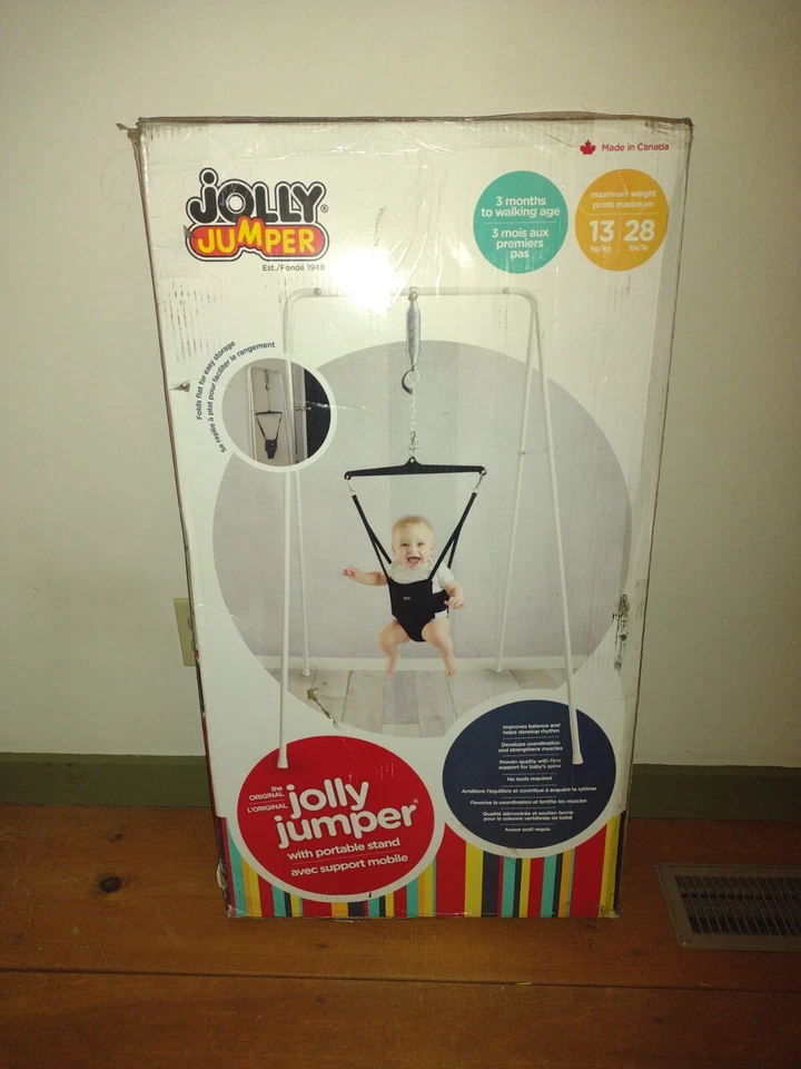 Jolly Jumper Ejercitador para Bebé con Soporte Portátil en Blanco Baby Jumper Infantil Foto 2 de 4