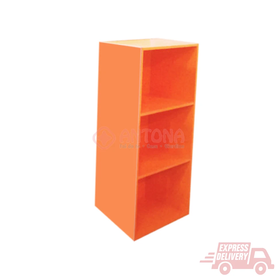 Libreria colorata componibile multiuso modulare 42x29x89H 3 Ripiani Easy Kit - Immagine 3 di 4