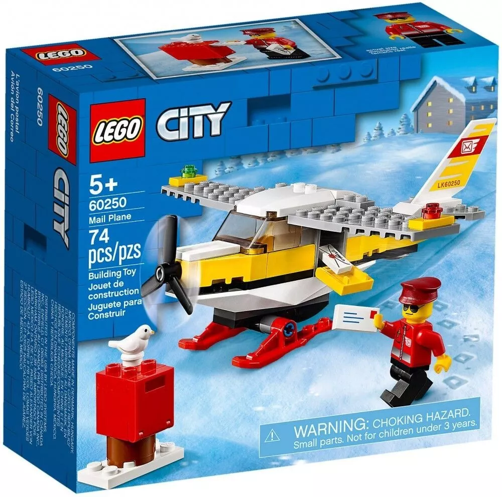 Set Construction Creative LEGO City PLANE MODEL Postal - 60250 - 74 Parts -  New