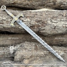 Damascus Sword  Viking Sword Double edge Sword Battle Sword With SHEATH