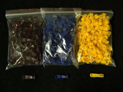 Lot De 75 Scotch Locks Connecteurs Rapides 10-22 AWG - Neuf Pour Câblage Auto