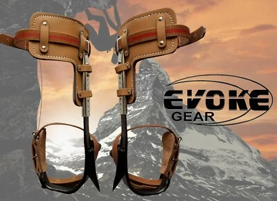 EVOKE GEAR Tree Climbing Spike Set Pole Climbing Spurs Adjustable Short Graff SPECIAL PRICE