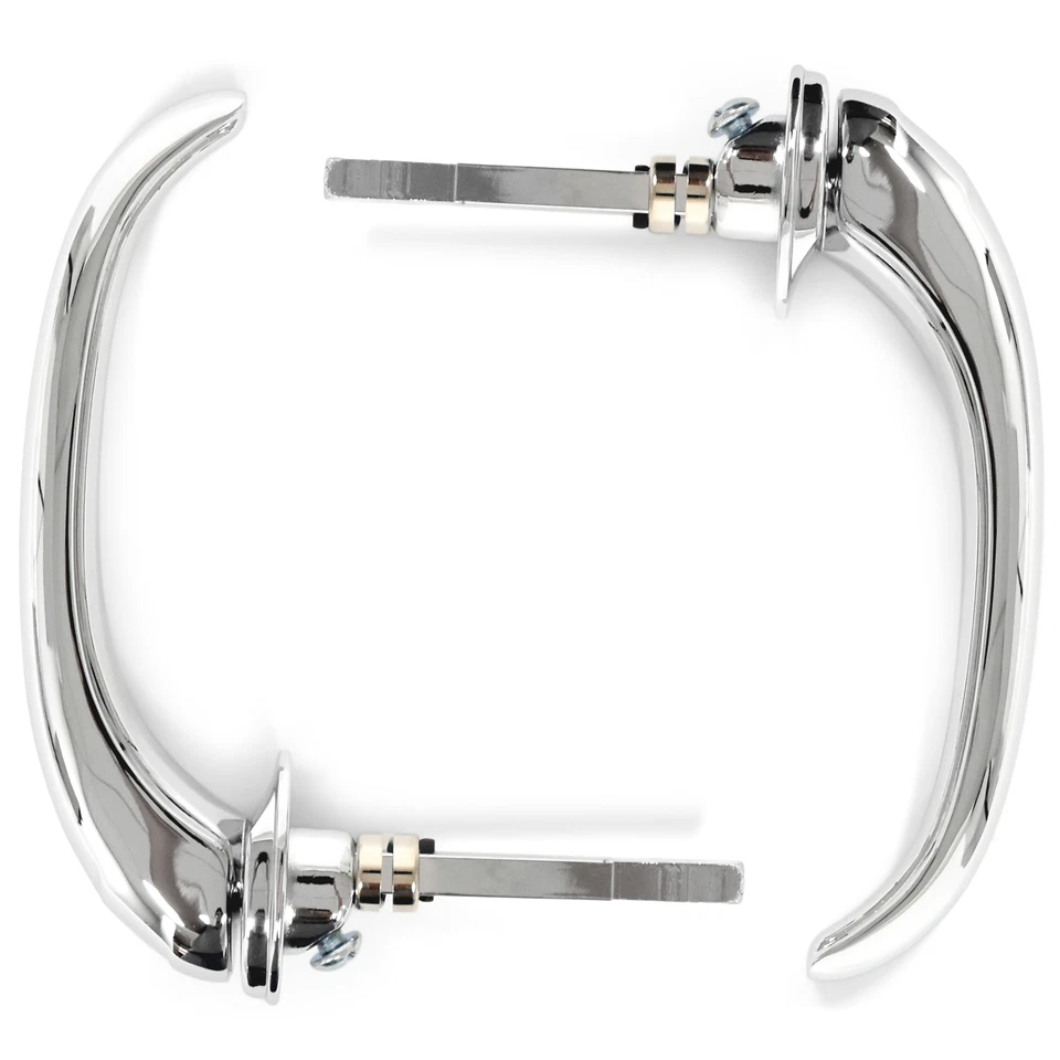 PAR de manija de puerta exterior cromada para camioneta Ford F1 serie F 48-52 Foto 2 de 3