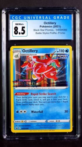 Octillery Battle Styles Prerelease Stamp Holo SWSH089 NM/Mint+ CGC 8.5 Card 2016 - Picture 1 of 2