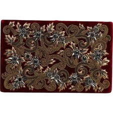 DOLCE & GABBANA Bag Red Velvet Gold Frame Clutch Evening Party Purse 7000usd