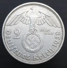 2 Reichsmark 1938 D - Germany Third Reich silver coin with swastika - #R856