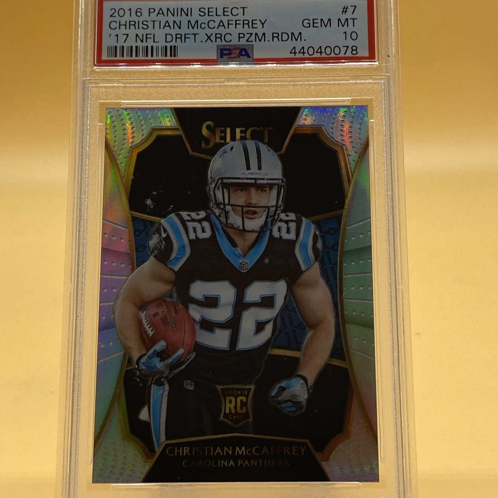 🔥🔥🔥2016 Select Christian McCaffrey Silver Prizm XRC PSA 10 💎POP 2🤩