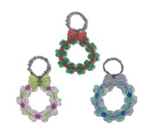 Christmas Wreath Ornament Kit 96 Pieces, Makes 3 Unique Wreaths, Ages 6