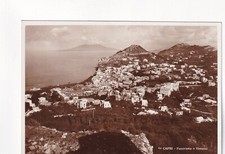 IT121) Postcard CAPRI - Panorama and Vesuvius OLD AK Italy Cartolina RPPC