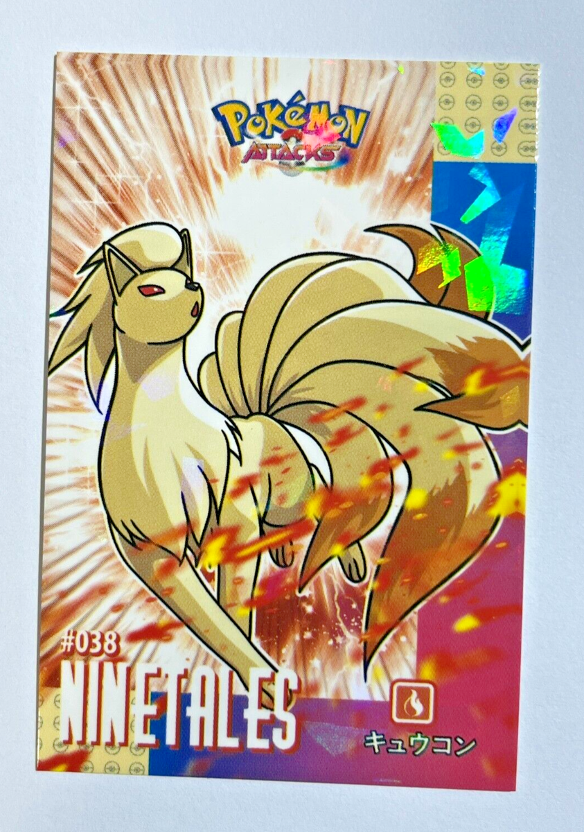 2024 POKEMON ATTACK 1 DATABASE Card #038 NINETALES Kanto Peru Foil