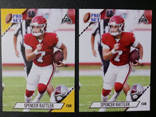 (2) 2021 Leaf Pro Set ARC Gold/Base Spencer Rattler RC # 10 South Carolina