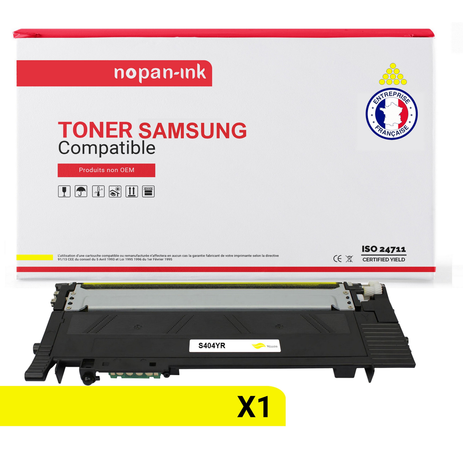 Toner CLT-Y404S jaune compatible sans traces pour corriger les impressions ternes