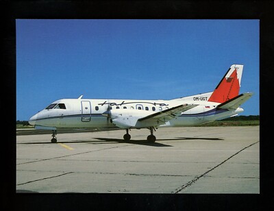 Aviation Airplane Airline postcard Air Hobby #59 SAAB 340B Bratislava 
