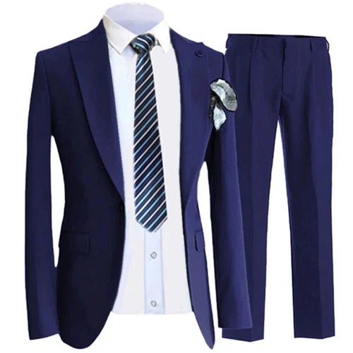 Pants Vest Men Suits Dress 3 Piece Set Male Blazers Wedding Jacket Coat Trousers - Picture 17 of 50