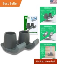 Pop  Glide Walker Ski Glides - 2 Pack Gray, Universal Fit for Smooth Mobility