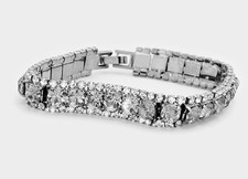 Brand New Boutique Womens Marquise Crystal Rhinestone Evening Bracelet