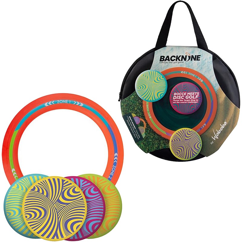 Waboba BACKNINE nomadisches Disc-Golf-Spiel Wurfspiel Frisbee Strandspiel NEU