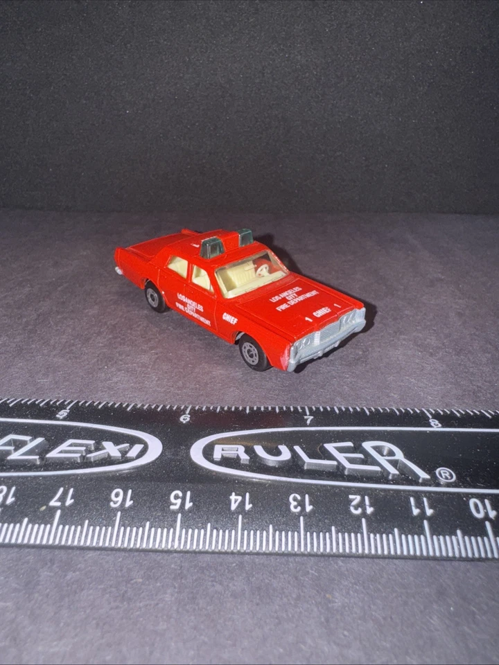 Lesney Matchbox Mercury LA Fire Department Chief 1 Made In England - Fire Chief - Image 3 of 4