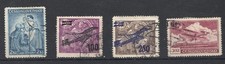 Tchécoslovaquie avant-guerre lot de 4 valeurs moyennes oblitérés