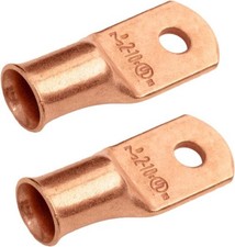 2 AWG 10 Stud Copper Wire Lugs Battery Lugs Ring Terminals Battery Cable Ends