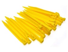 24 Pcs 9 Inch (225mm) Tent Pegs Plastic Spike Hook Awning Camping Caravan Vis...