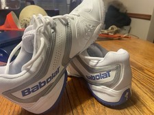 Babolat 31S1301 Women's Kompressor White Blue Tennis Pickleball Sneakers Sz 9.5