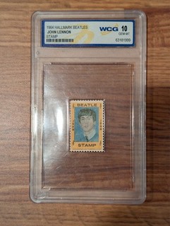 Francobollo Hallmark Beatles 1964 John Lennon WCG 10 ottime condizioni