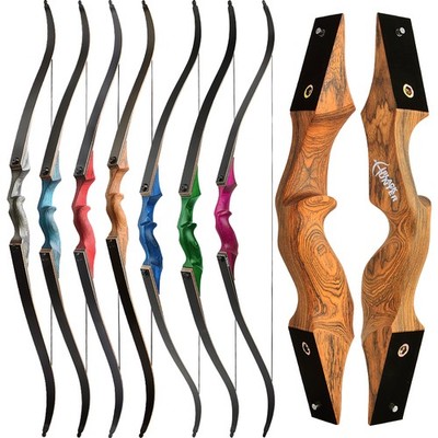 60'' Bogenschießen Recurve Bogen 20-60lbs Holz Bow Handle Takedown Schießen Jagd