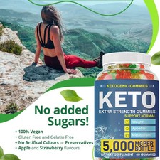 Keto BHB Gummies 2000MG Apple Cider Vinegar ACV Weight Loss Fat Burner 60 Gummy