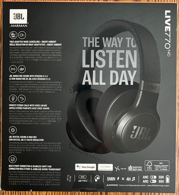 JBL LIVE 770NC Wireless Adaptive Noise Cancelling Over-The-Ear